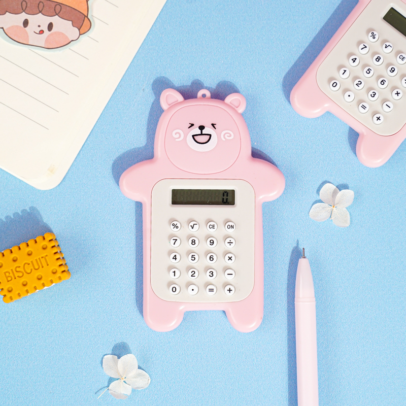 Калькулятор "Мишка" розовый