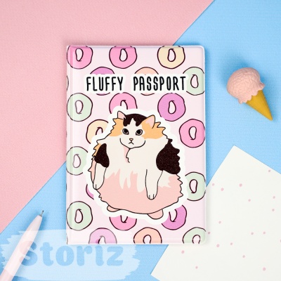 Обложка на паспорт "Fluffy" Cat, STORIZ