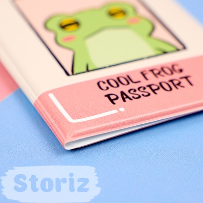 Обложка на паспорт "Cool frog" STORIZ