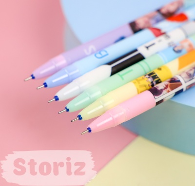 Ручка со стирающимися чернилами и стирашка "K-pop" BTS №21027 (синий)