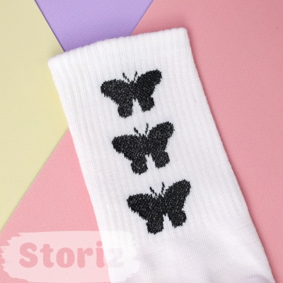 Носки "Butterfly №5" белый, 37-42 р.
