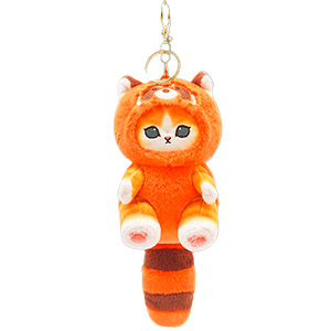 Мягкий брелок "Котик в костюме" Красная Панда