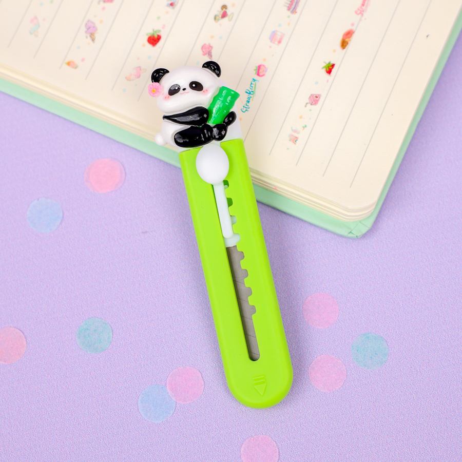 Канцелярский нож "Fruit" Панда, зеленый