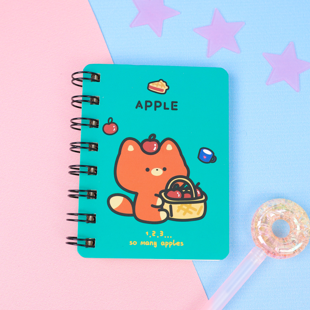Блокнот на кольцах "Apple Cat" №4 (8х10,5см)