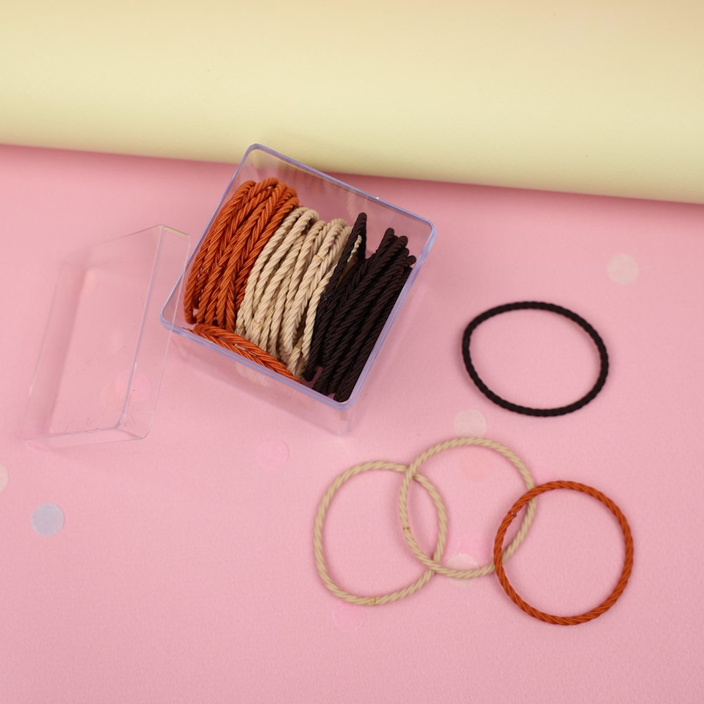 Набор резинок для волос "Strong elastic" 50 шт, кофейный