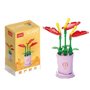 Конструктор "Florist" антуриум в горшочке №8814-3 (29 деталей)