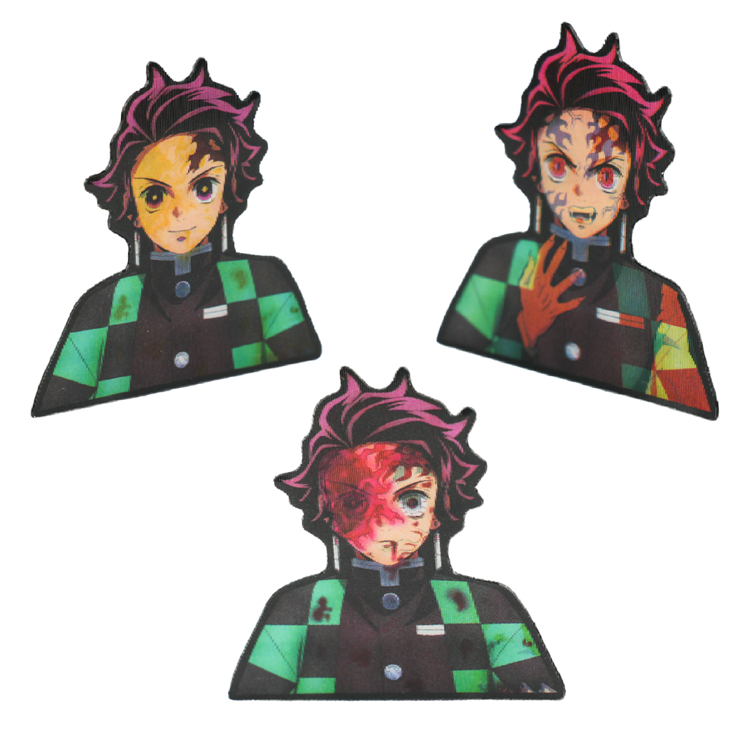 Наклейка голографическая "Истребитель демонов" 3D, №16