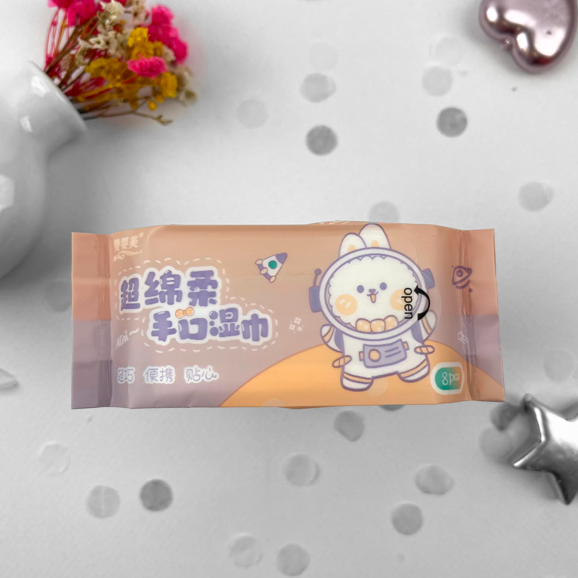 Влажные салфетки Mini "Sky Rabbit" 1 уп. по 8шт.