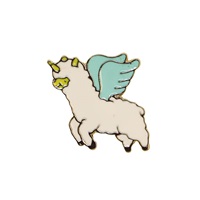 Значок металлический "Lama-Unicorn"