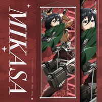 Плакат на ткани "Атака Титанов" Микаса №2, 25х75 см оптом