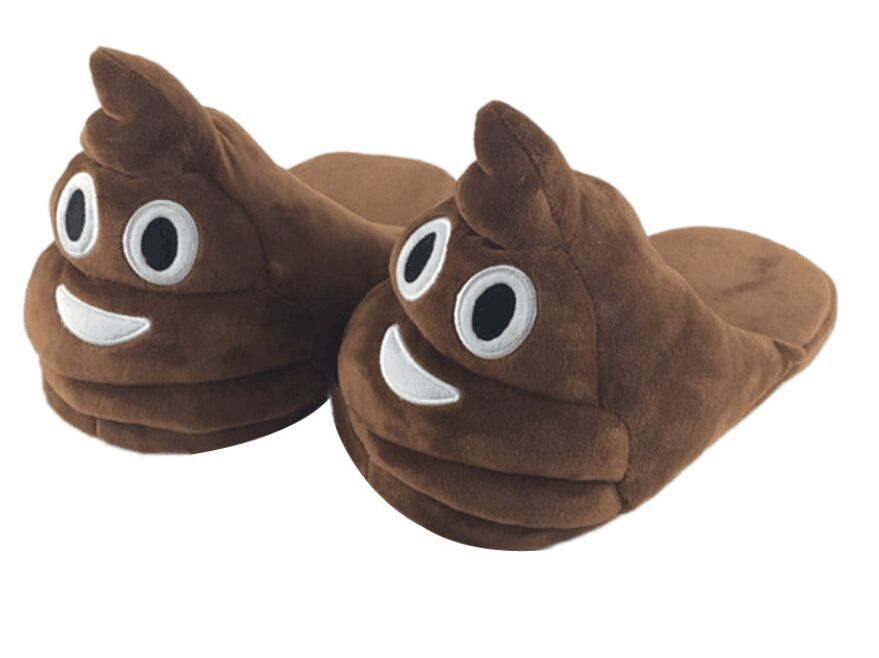 Тапочки "Emoji какашка" без задника, р.38-40 (28см)