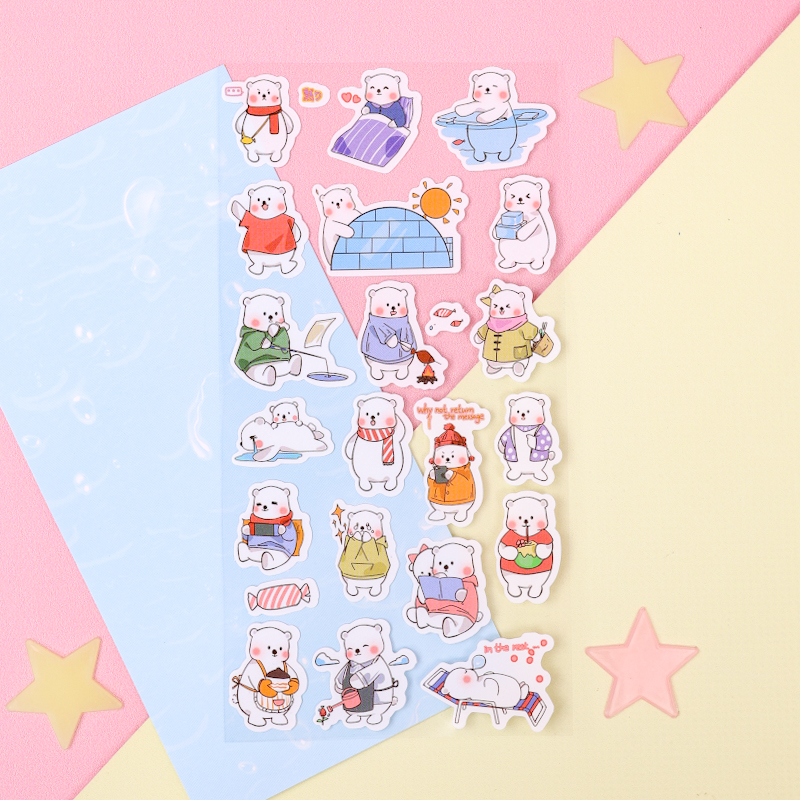 Набор наклеек "Happy Animals" bear, 1 лист