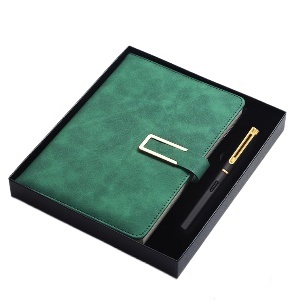 Блокнот "Office" с ручкой, зеленый, А5