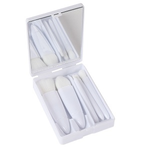 Набор кистей для макияжа "Softness" с зеркалом, белый, №:0022