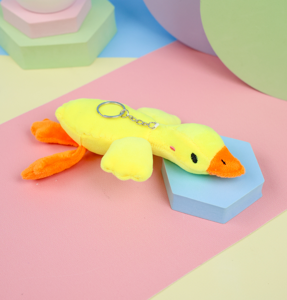 Мягкий брелок "Гусь" желтый, 15см