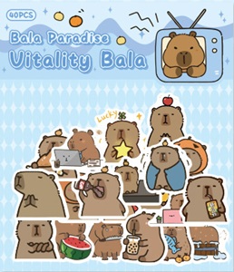 Набор наклеек "Капибара" Vitality Bala (40 шт.)