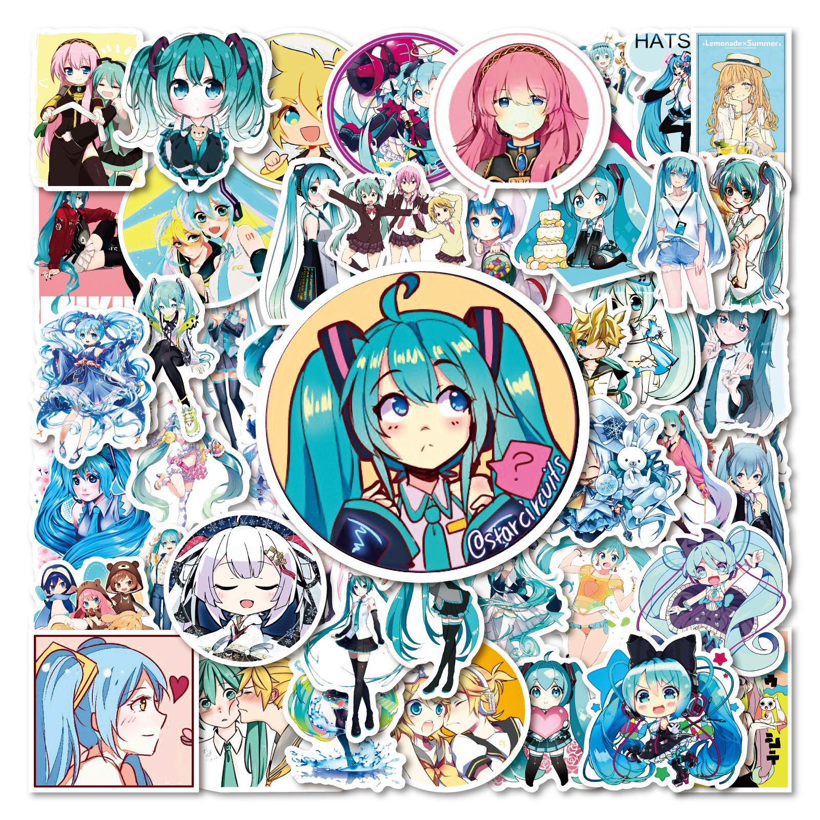 Наклейки для стикер бомбинга "Мику" (50 шт.)