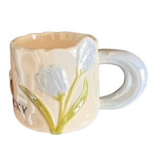 Кружка "Lucky Тюльпан" голубой, 500мл оптом со склада!