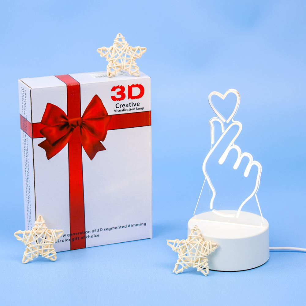 Ночник "Сердце" 3D (USB)