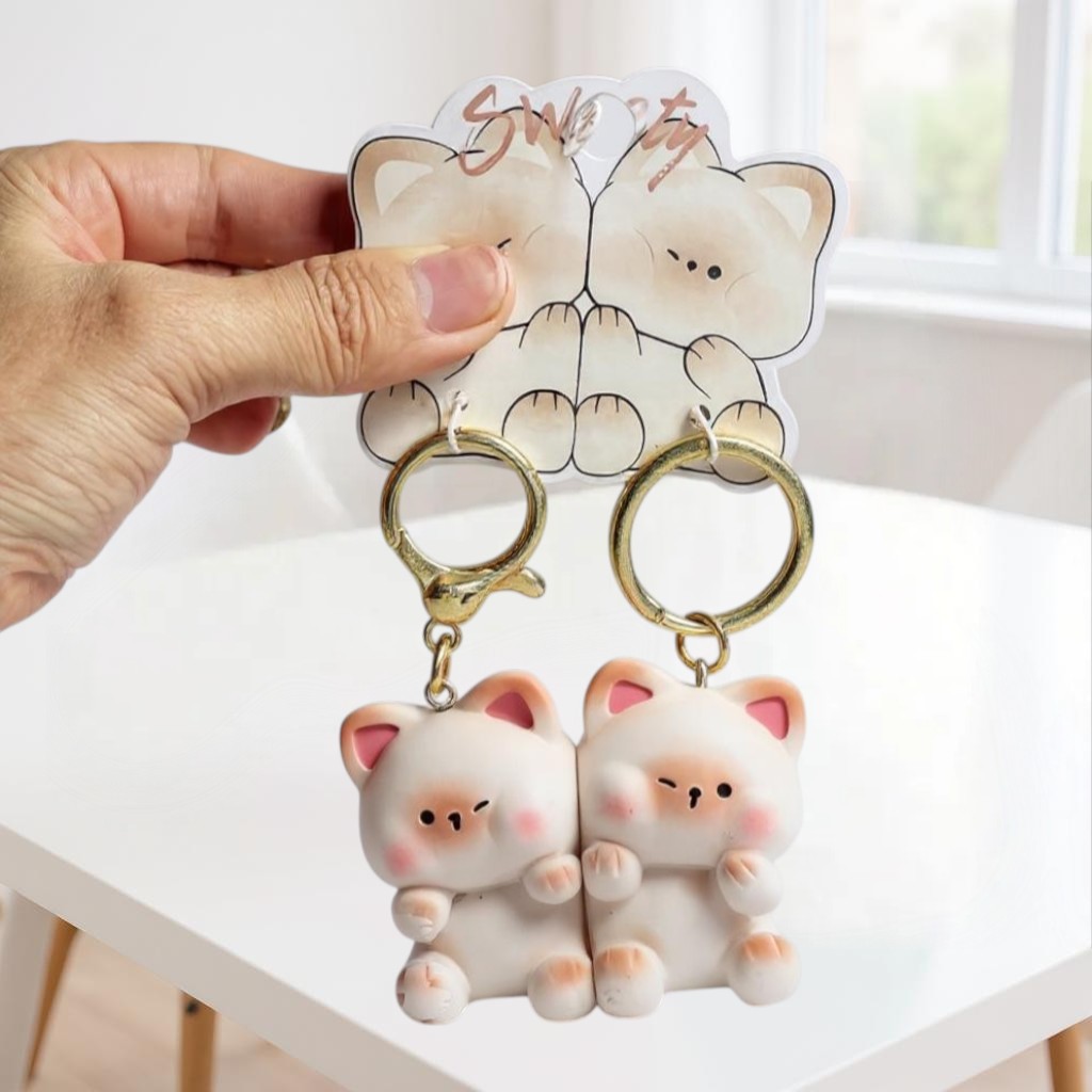 Брелок парный "Сиамские котики" 2шт