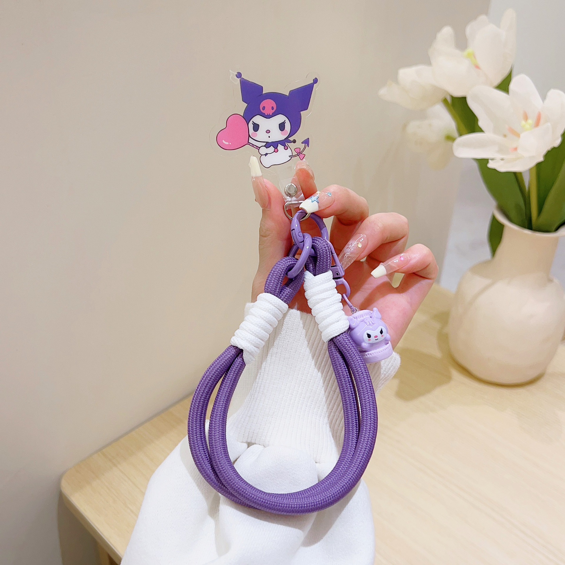 Брелок для телефона "Шнур" Куро, фиолетовый