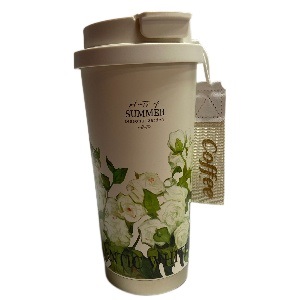 Термос-кружка "Summer" White Rose, с трубочкой, 500мл