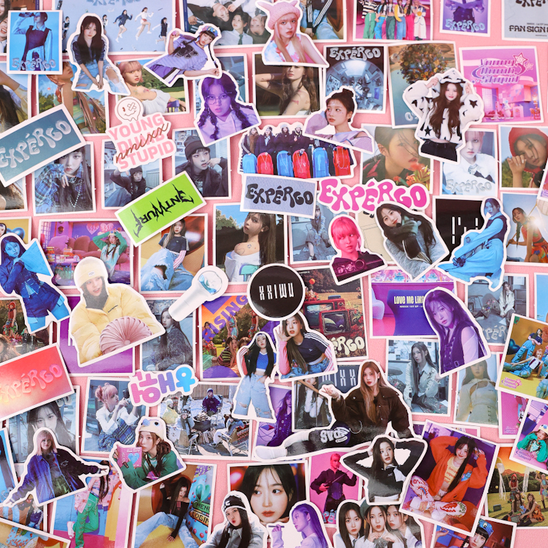 Наклейки для стикер бомбинга "K-Pop" NMIXX EXPERGO (100 шт.)