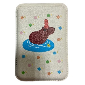 Чехол для карты "На телефон" капибара, белый