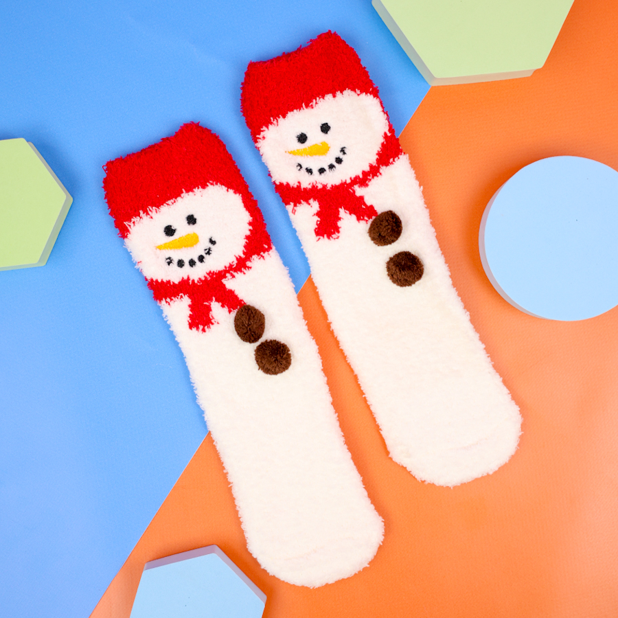 Носки "НГ Плюшевые" Снеговик