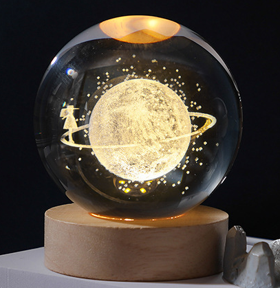 Ночник "Хрустальный шар" Планета, 6 см