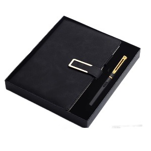 Блокнот "Office" с ручкой, черный, А5