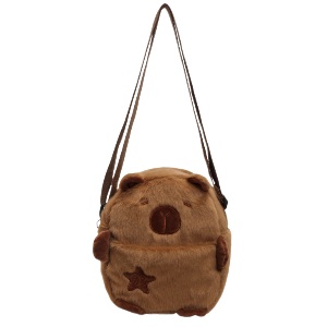 Сумочка "Капибара" звездочка, коричневый оптом со склада в Москве