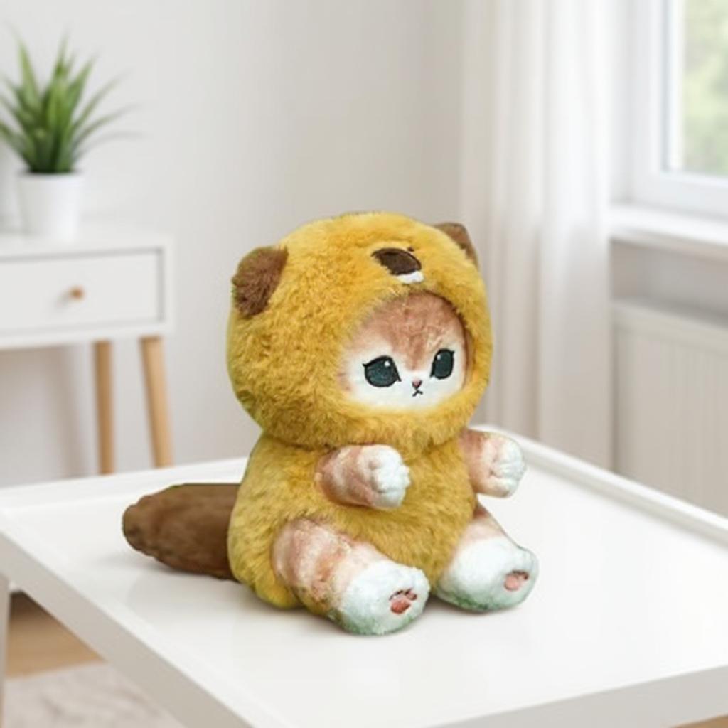 Мягкая игрушка "Котик в костюме" Бобер 20см