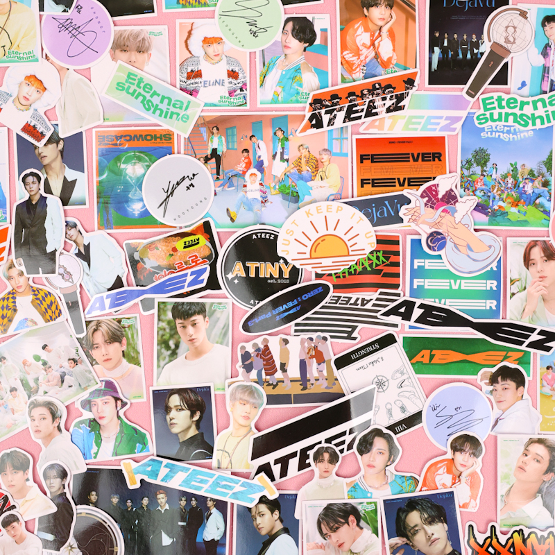 Наклейки для стикер бомбинга "K-Pop" ATEEZ (92шт.)
