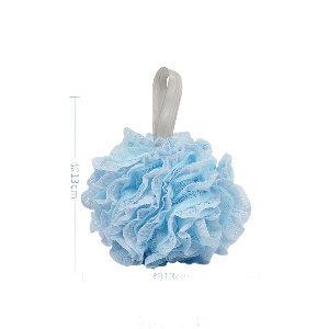 Губка-мочалка "Кружево" голубой