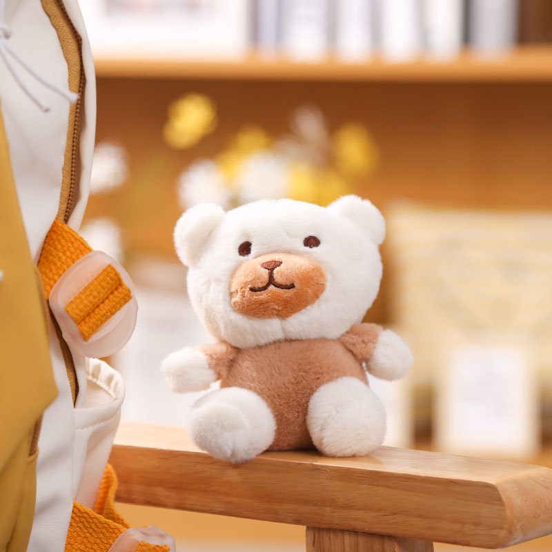 Мягкий брелок "Милый Медвежонок" белый 12 см