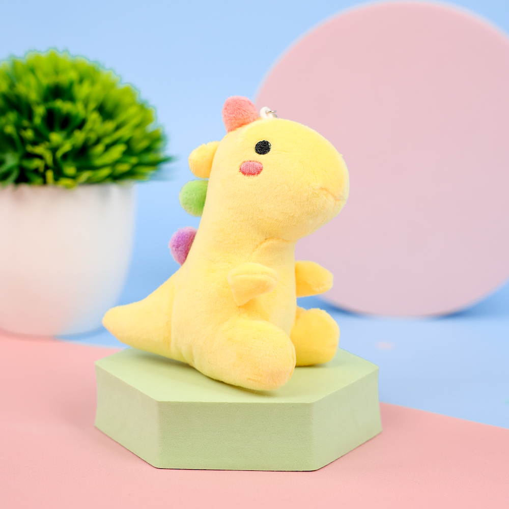 Мягкий брелок "Динозавр" желтый, 12 см