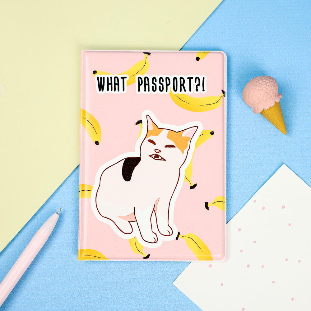 Обложка на паспорт "What passport?" Cat, STORIZ