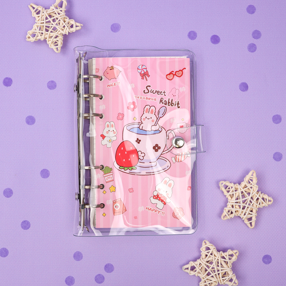 Блокнот "Sweet Rabbit" розовый, 9,5х17 см