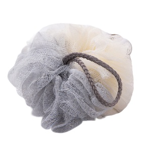 Губка-мочалка "Два цвета" серо-белый