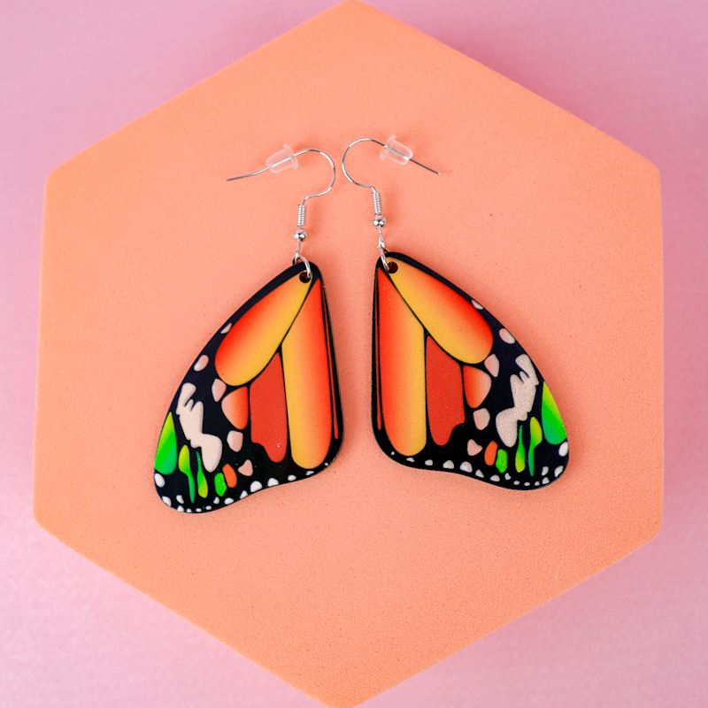 Серьги "Butterfly Wings" оранжевые