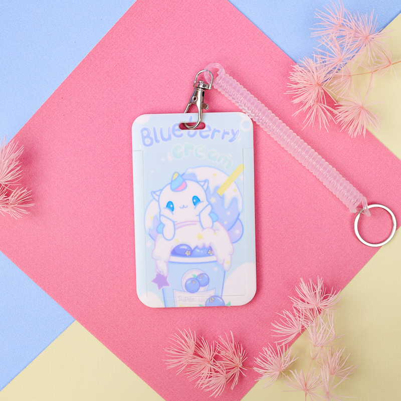 Брелок-чехол для карты "Unicorn", blueberry creum