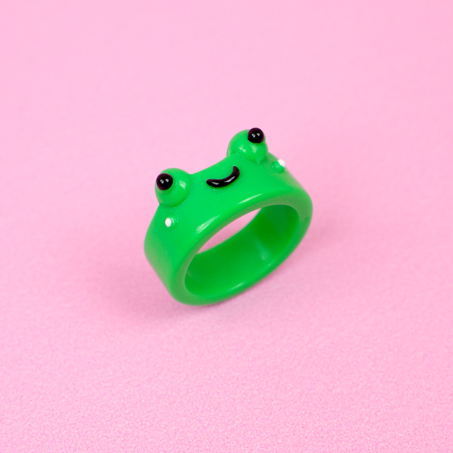 Кольцо "Лягушка" зеленый