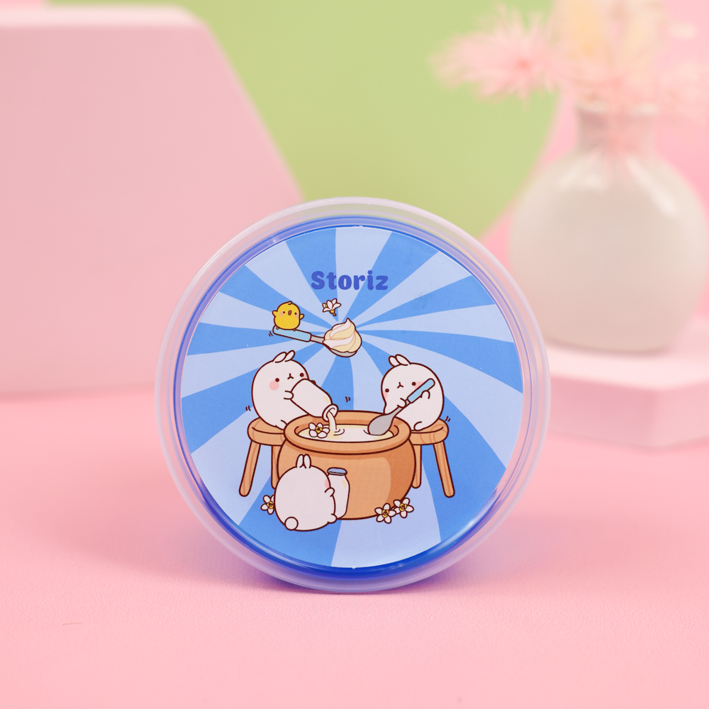 Слайм "Sprinkles" синий, с дек. наполнителем зайки, 180 гр. STORIZ