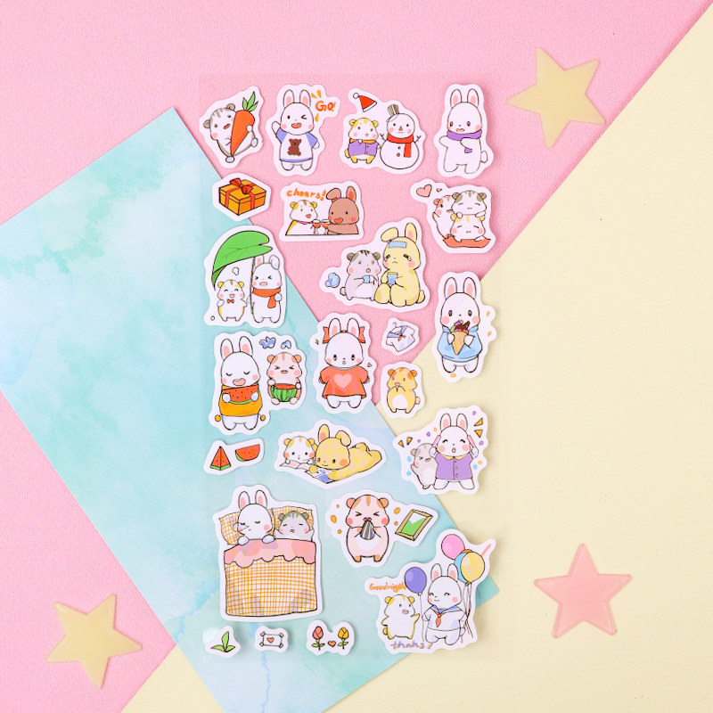 Набор наклеек "Happy Animals" bunny, 1 лист