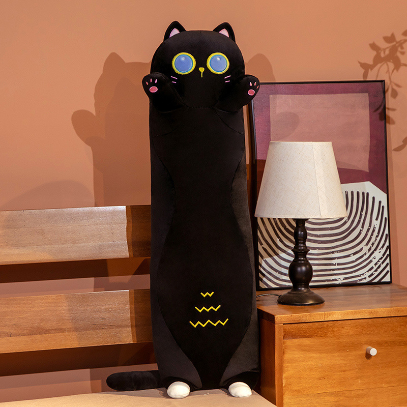 Мягкая игрушка-подушка "Обнимашки от котейки" 90см, черный
