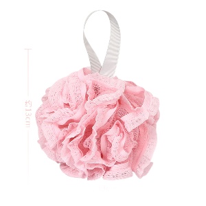 Губка-мочалка "Кружево" розовый