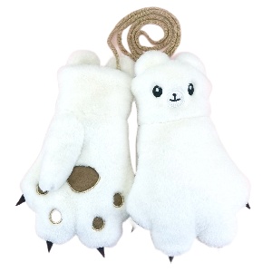 Перчатки "Мишка с Лапкой" белый (р.2 мал)