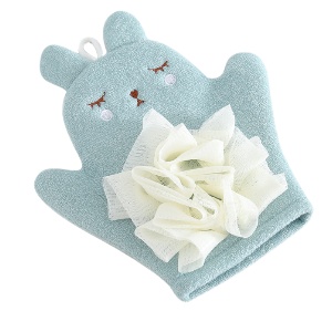 Рукавица-мочалка "Кролик" зеленый