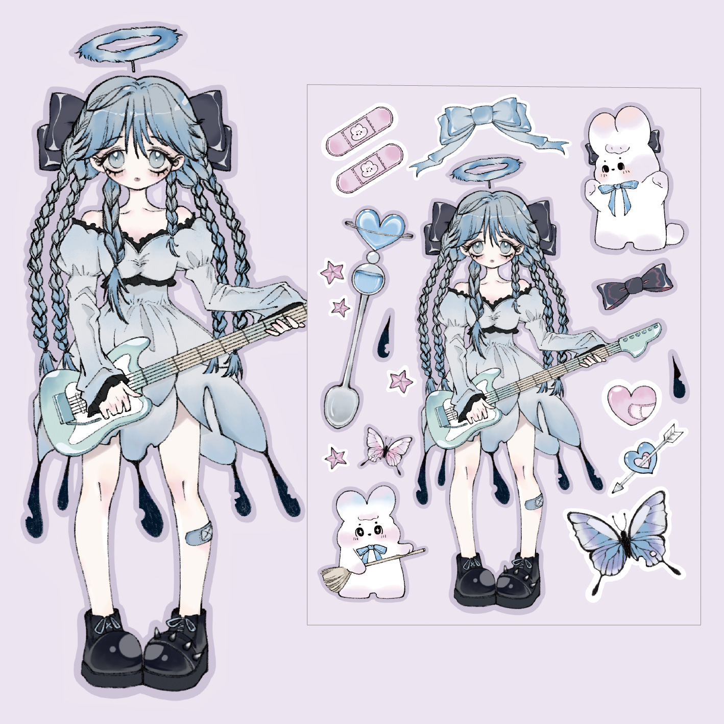 Набор наклеек "Miss Cool" angel, 158x115 мм